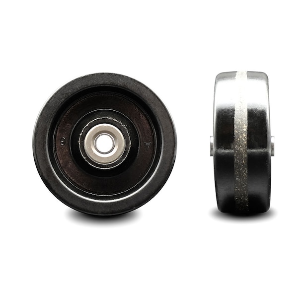 SCC - 4" Phenolic Wheel Only w/Roller Bearing - 3/8" Bore - 600 lbs Capacity